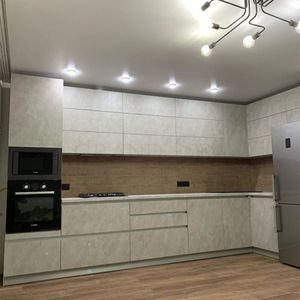 Armario <span class=keywords><strong>de</strong></span> cocina <span class=keywords><strong>de</strong></span> aluminio, moderno diseño <span class=keywords><strong>de</strong></span> estilo europeo, brillante, 3D - Product Image 2