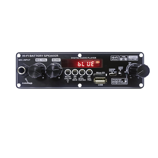 10W for Bluetooth Audio Amplifier Board Portable FM BT Audio & Karaoke Power MP3 Amplifier with 5V Video Accessories