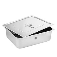 GOLDEN KEY Wholesale GN 2/1 Bac Gastronorm en Acier Inoxydable Poli Électrolytique OEM pour Buffet Hôtelier, Table Vapeur et Cuisson