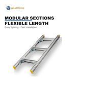 Plateau d'escalier en alliage d'aluminium anodisé lisse pour la construction industrielle et la gestion des câbles dans les salles de commutation
