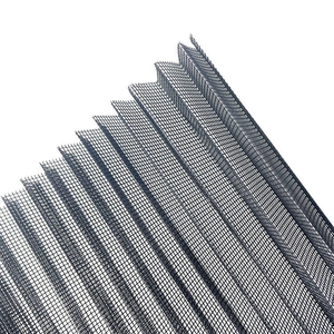 XFD Professional Modern Polyester Accordion Style Insect Fly Screen Pleated Fly Mesh Plisse Screens For Sliding Doors - Product Image 1