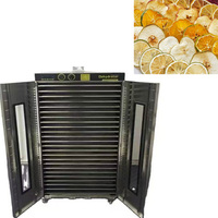 Déshydrateur alimentaire industriel commercial pour fruits, légumes, viande, acier inoxydable 304, capacité de 24 plateaux, contrôle numérique