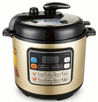 Cuisinière à pression électrique GB-PCA2 6L 1000W, boîtier en acier inoxydable, cuve intérieure en fer-aluminium, contrôle par micro-ordinateur