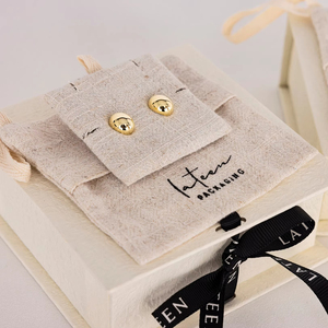 Fashionable Custom Logo Jewelry Packaging <b>Pouch</b> Jewelry Cotton Packaging Velvet <b>Drawstring</b> <b>Pouch</b> Bag - Product Image 5