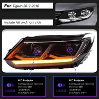 Phares LED modifiés 12V pour VW Tiguan 2010-2017, projecteur DRL, feux de jour DRL avec éclairage de virage
