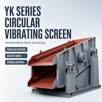 Crible vibrant à haut rendement et efficacité élevée YK2475 pour minerai d'or et de manganèse, capacité de 400 TPH, pour le concassage de pierres minières, crible vibrant circulaire