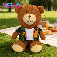 MSYO Vêtements pour poupée ours en peluche de 30 cm, mini-jouet de dessin animé, échelle 1:6, peluche unisexe