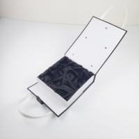 Boîte cadeau magnétique pliable sur mesure en carton rigide avec poignée en ruban, emballage de luxe, échantillon gratuit offert