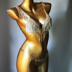 Traje <span class=keywords><strong>de</strong></span> Baño <span class=keywords><strong>de</strong></span> Lujo con Cristales <span class=keywords><strong>para</strong></span> <span class=keywords><strong>Fiesta</strong></span> en Discoteca, Bikini <span class=keywords><strong>de</strong></span> Diseño Único con Pedrería Brillante - Product Image 2