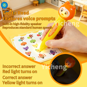 Stylo de <span class=keywords><strong>lecture</strong></span> interactif pour enfants avec cartes flash éducatives, jouet en plastique pour l'apprentissage précoce avec fonction tactile, son et lumière pour les tout-petits - Product Image 5