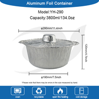 Dampf pfanne Lebensmittel qualität Einweg-Hot-Pot-Folien behälter Kochen zum Mitnehmen Aluminium folien topf mit Deckel