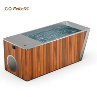 Baignoire de trempage à froid autoportante en acier inoxydable 304 avec isolation, baignoire spa personnalisée