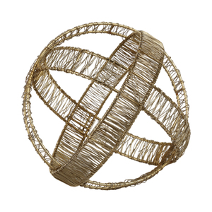 Ornamento in metallo intrecciato, sfera decorativa, scultura per la casa, l'ufficio, il bagno, elemento decorativo per interni. - Product Image 3