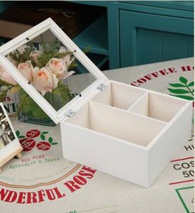 Chưa hoàn thành món quà vuông hộp hiển thị bằng gỗ với kính nắp cho lưu niệm thủ công hộp gỗ - Product Image 6