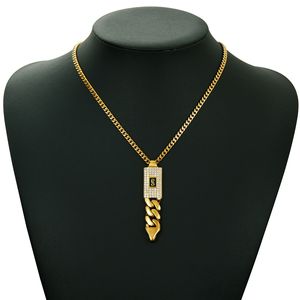 ชุดเครื่องประดับฮิปฮอปสำหรับผู้หญิง |   จี้และต่างหูแบบ Cuban Link Ice Out |   ทองแดงชุบทองพร้อมประดับเพชรซิร์คอนแบบไมโครเพฟ - Product Image 2
