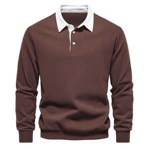 Men's Long Sleeves Dress Shirt Navy Yellow Blue Black Brown Khaki Gray Red-Solid Pattern-Autumn Sweater <strong>Clothes</strong> Sizes S <strong>M</strong> X XXL - Product Image 2