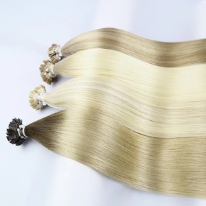 Doble dibujado de lujo Italia Queratina Extensión del cabello Dropshipping Venta al por mayor 100 Queratina U Flat I V Tip Extensión del cabello humano - Product Image 2