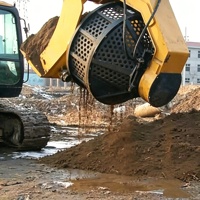 Bécher de criblage pour excavatrice de jardinage et aménagement paysager, séparateur de terre de surface et de pierres pour projets d'aménagement vert
