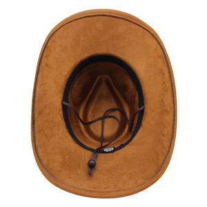 Sombrero Vaquero Unisex Personalizado con Logotipo, Sombrero Fedora de Ala Ancha de Tela de Gamuza para Protección Solar, para Uso Diario - Product Image 5