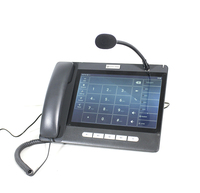Teléfono SIP de Escritorio con Pantalla Táctil de 10.1 Pulgadas, Audio y Video, Basado en Android, con Micrófono de Cuello de Cisne