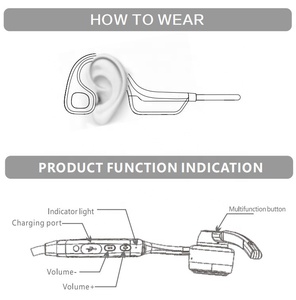 Auriculares Inalámbricos de Conducción Ósea HXKK HX-G10 con Botón PTT, Barra de Micrófono Flexible, Pantalla Digital, Compatibilidad con Aplicaciones Zello y POC - Product Image 6