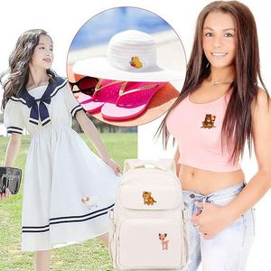 Parches Bordados Termoadhesivos de Animales Adorables: Tigre, Ciervo, Zorro, Capibara, Caracol, Búho para Decoración de Ropa y Bolsos - Product Image 2