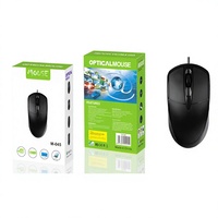 Kemasan Kotak Warna Mouse Gaming Optik Berkabel USB Murah Ergonomis 3-Tombol 1000dpi Stok Hitam Laptop Bisnis Rumah Kantor