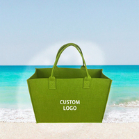 Sac fourre-tout en feutre avec longue anse, motif dessin animé, taille extra large, pour les voyages en plein air et la publicité