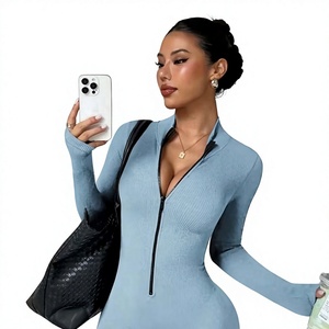 <b>jumpsuit</b> Yoga <b>Jumpsuit</b> Women Zipper Full Sleeve One Piece Gym Suit Fitness Set Comfort <b>Workout</b> Romper Elastic - Product Image 4