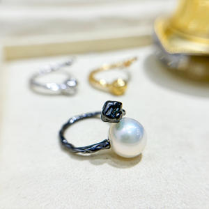 ขาตั้งแหวนเงินแท้ S925 พร้อมลูกปัดกลมขนาด 10-15 มม. อุปกรณ์ DIY สำหรับทำเครื่องประดับมุก ขาตั้งเครื่องประดับแฟชั่น ขนาด 25 มม. ตัวเว้นระยะ 10445 อุปกรณ์เสริม - Product Image 2