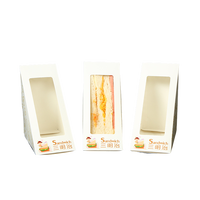 Contenants à sandwich transparents jetables Boîte à sandwich Triangle Emballage pour boulangerie Emballages à sandwich pour emballage
