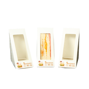 Contenitori Sandwich trasparenti monouso Sandwich cuneo scatola triangolo da forno involucri di imballo Sandwich - Product Image 4