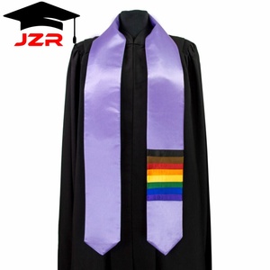 Banda de Graduación Personalizada con Logotipo Bordado de 60/72 Pulgadas en Satén para Graduados Universitarios Internacionales - Product Image 2