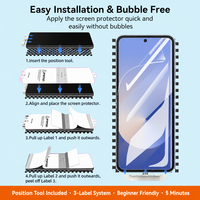 Protection d'écran avec kit d'installation pour Samsung Galaxy Z Flip7 Flip8, protection d'écran mobile en TPU hydrogel pré-découpée