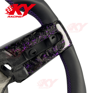Volante Deportivo Personalizado con LED de RPM, Fibra de Carbono Forjada, para Ford Mustang GT Shelby Cobra GT500 2004-2010 - Product Image 3