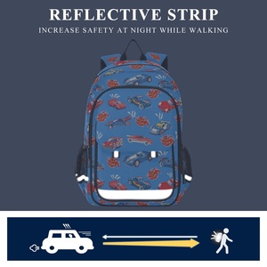 Unisex Lightweight Custom Cartoon <b>Backpack</b> Zipper Closure <b>Large</b> <b>Capacity</b> Schoolbag Primary Secondary Student School <b>Backpack</b> - Product Image 5
