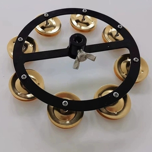 Pandereta montable de doble fila con jingles metálicos, se monta en soporte de platillos, accesorio de percusión para batería. - Product Image 2