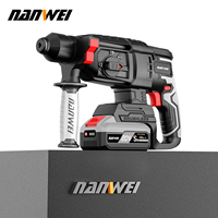 NANWEI Marteau perforateur électrique 20 Volt 26mm SDS-PLUS sans fil Marteau perforateur pour béton