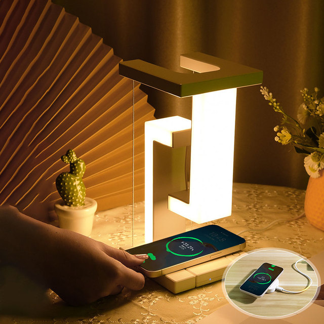 Eco-Friendly Modern ABS Anti Gravity LED Reading Desk Light Bedroom Study Office Home Decor Magnetic Levitation Wireless