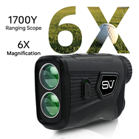 Télémètre de golf haute précision 0,5 jard avec compensation de pente, portée 1700 yards, grossissement 6,5X, verrouillage de la bannière, laser à impulsions, étanche IP54