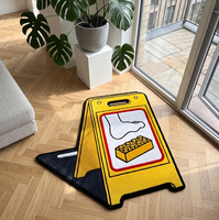 Tapis décoratif imprimé sur mesure, forme irrégulière, antidérapant et lavable pour chambre et salon