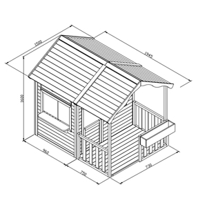 حديقة الفناء الخلفي خشبي كبير مسرح للأطفال في الهواء الطلق اللعب منزل خشبي - Product Image 6