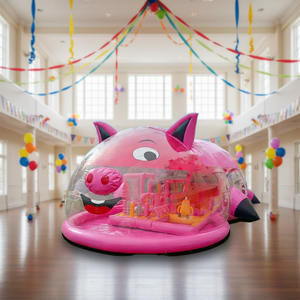Castillo Inflable Comercial, Económico y Divertido, con Diseño de Cerdo, Combinación de Brincolín y Zona de Escalada - Product Image 2