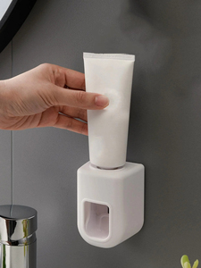 Dispensador automático de pasta de dientes al por mayor, juego de accesorios de baño, suministros de almacenamiento para pared - Product Image 5