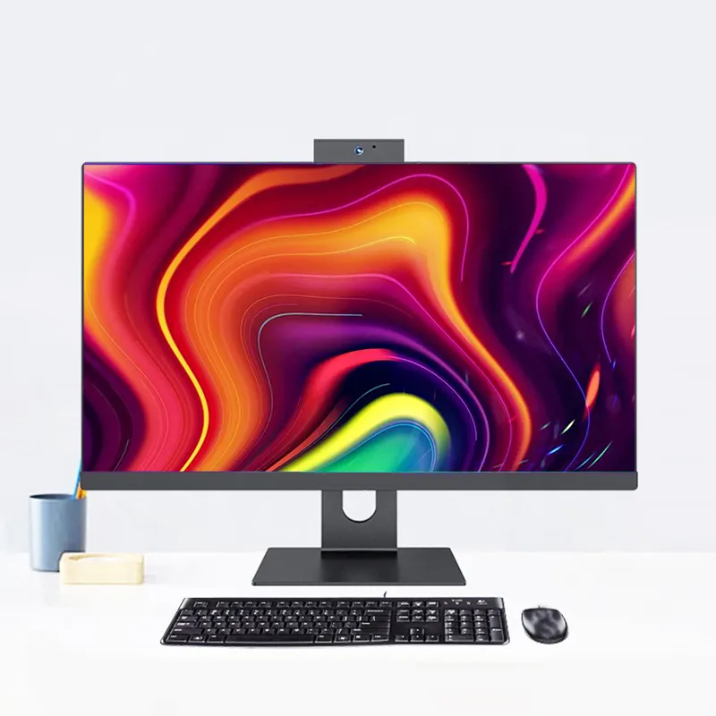 Desain baru pabrik i3 i5 i7 S238 Desktop semua dalam satu komputer PC dengan WebCam & DVD Drive bawaan