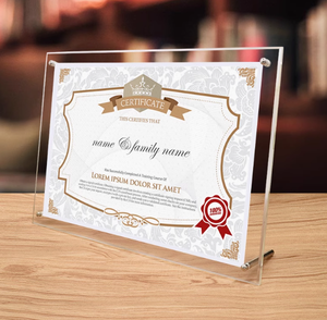 Hiện đại hai mặt A4 ảnh giải thưởng khung trong suốt thân thiện với môi trường <span class=keywords><strong>Acrylic</strong></span> bục quảng cáo hiển thị với thường vụ chủ thẻ - Product Image 3