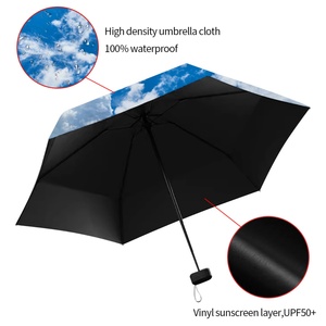 High Quality Business Gifts Modern Fully-Automatic <b>Windproof</b> Mini Foldable UV Protection Pocket <b>Umbrella</b> with Logo - Product Image 6