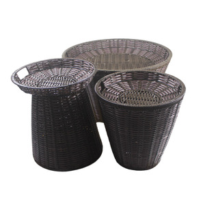 Giá trái cây với giỏ xếp chồng nhiều lớp mây đan khay gỗ lớn và nhỏ hiển thị tròn giỏ Pallet - Product Image 5