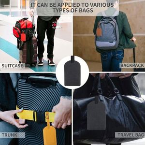 Pu Leather Luggage Case for Women Men Premium Travel Bag Baggage Tags <b>Suitcase</b> Identify <b>Labels</b> Promotion Gift - Product Image 4