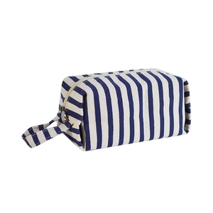 Nouvelle Trousse de Maquillage en Toile Rayée Recyclée avec Logo Personnalisé, Esthétique et Tendance, pour Sublimation - Product Image 2